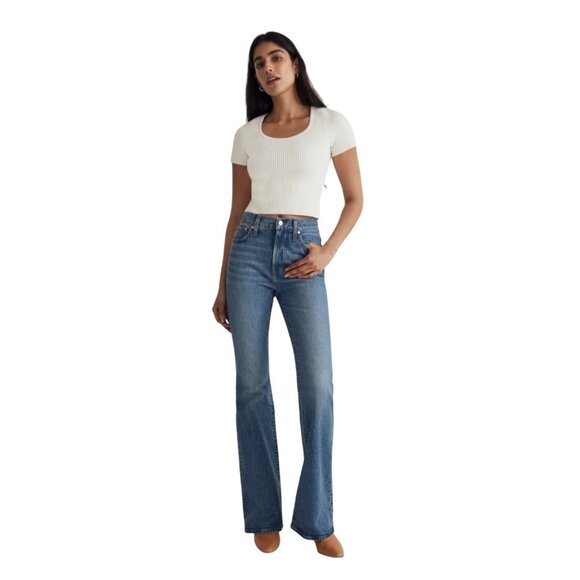 Madewell The Perfect Vintage Flare Jean Size 31 Stretch High Rise Medium Wash - Picture 1 of 13
